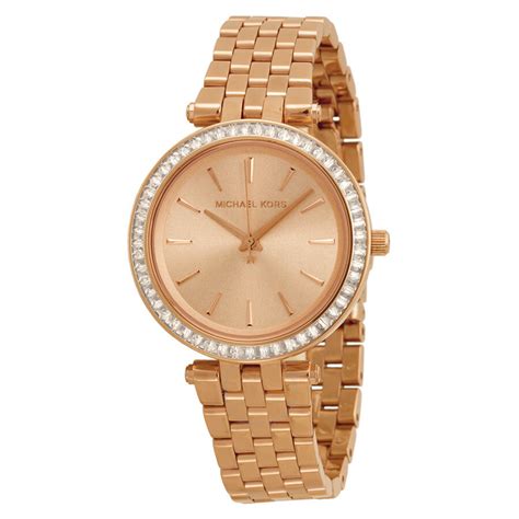 Michael Kors Mini Darci Rose Dial Ladies Watch 